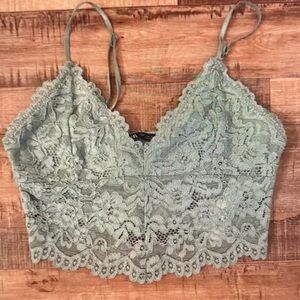 Lace Bralette in Light Green